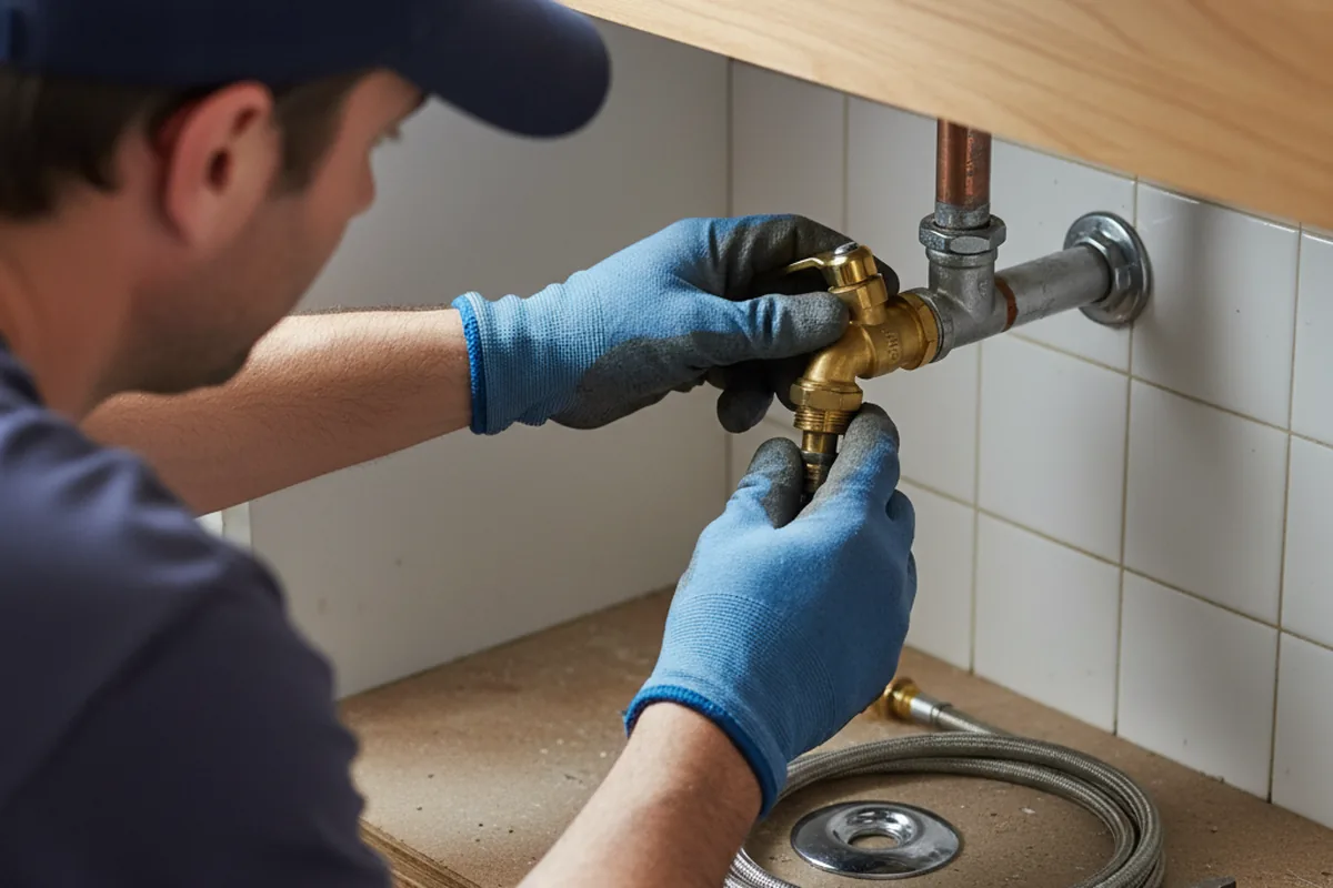 Shutoff valve and fitting work during Repiping in Granger